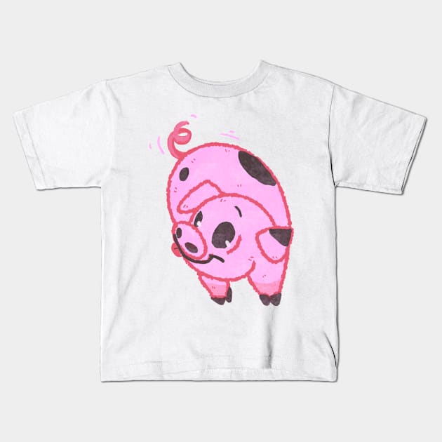 Piggy Blep Kids T-Shirt by KO-of-the-self